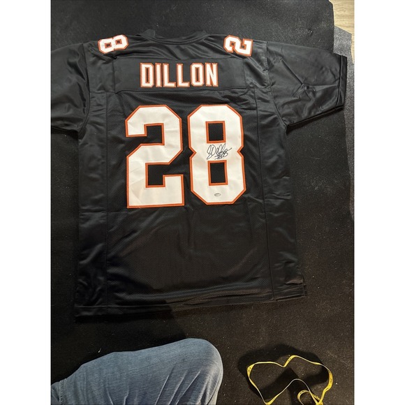 Corey Dillon Signed Cincinnati Bengals #28 Jersey Autographed Schwartz Sports